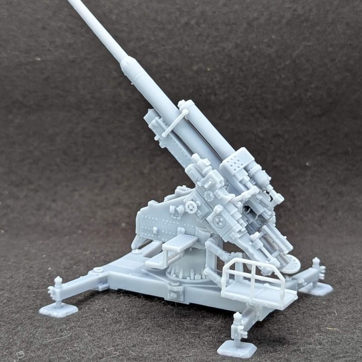 3D Printable Anti-Aircraft gun 12.8cm FlaK 40 (on cross) (Germany